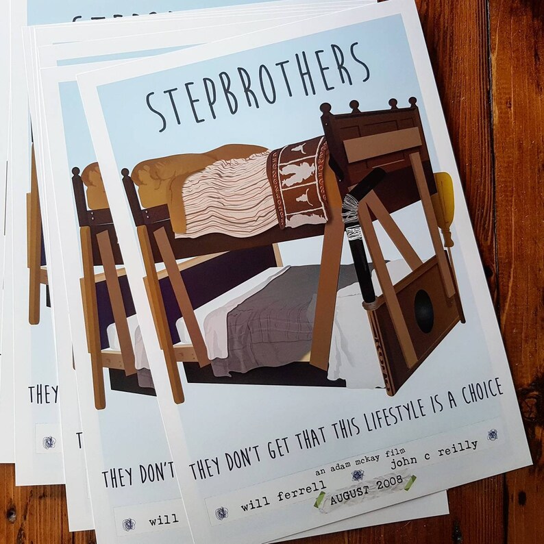 Step Brothers Bunk Beds A3 Wall Art Print Movie Poster Etsy