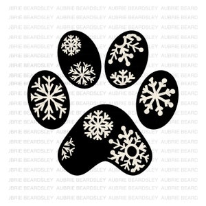 Kerst Svg, vakantie Png, Paw Print Svg, sneeuwvlok Svg, hondenpoot, kattenpoot, TUMBLER, png, clipart, gesneden Svg-bestanden, digitale downloads