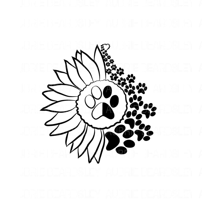 Free Free 338 Sunflower With Paw Print Svg Free SVG PNG EPS DXF File
