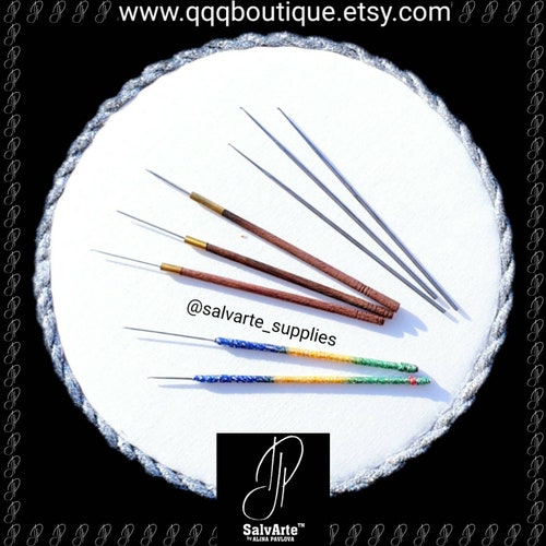 SET of 3 Indian Aari Tambour Beading Hook Lesage Embroidery Etsy