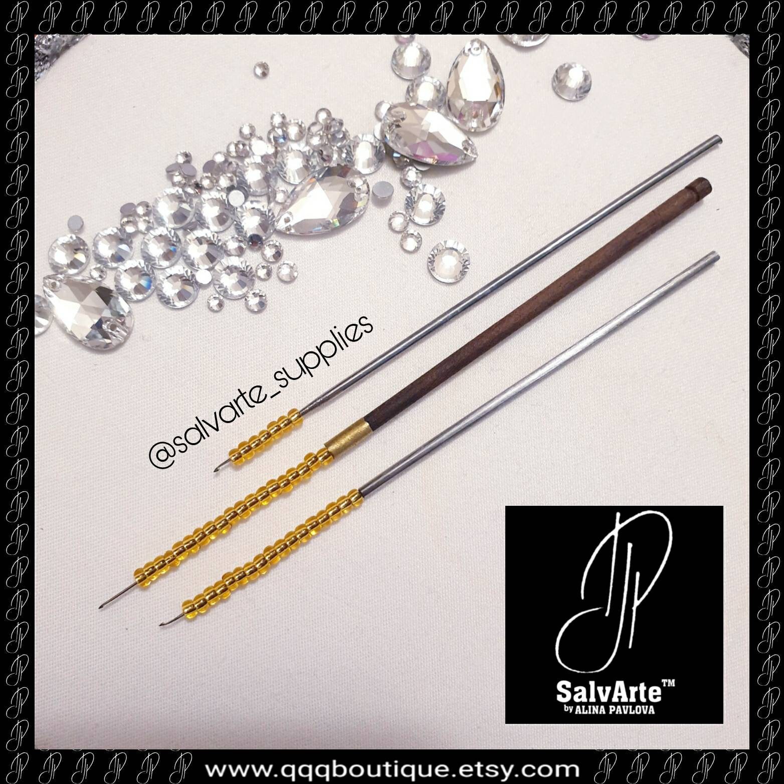 SET of 3 Indian Aari Tambour Beading Hook Lesage Embroidery Etsy