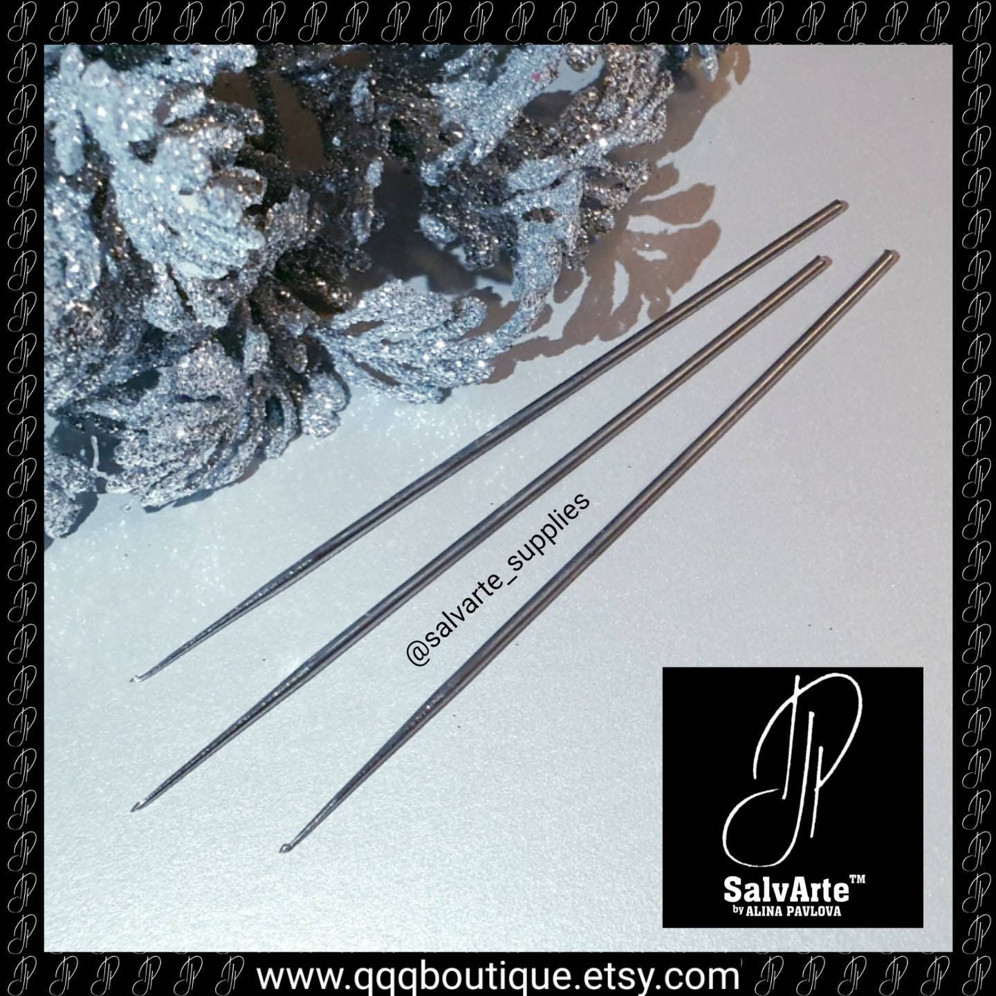 Embroiderymaterial Aari Needles Set for Embroidery and Beading Purpose Style A 15 Pieces 