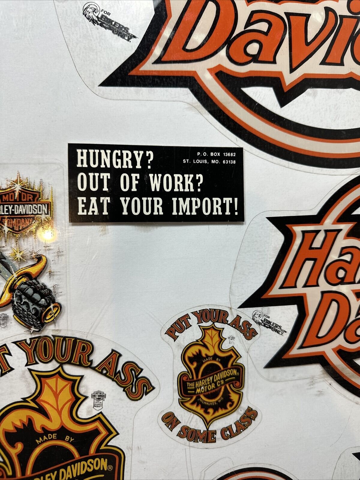 Harley Davidson Vintage Dealership Sticker Display 28” X 22” - Etsy