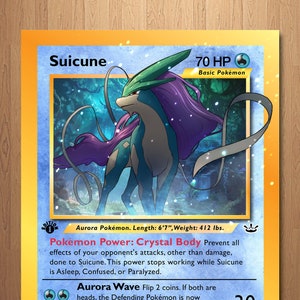 Suicune Giant Pokemon Card Art Print image 1