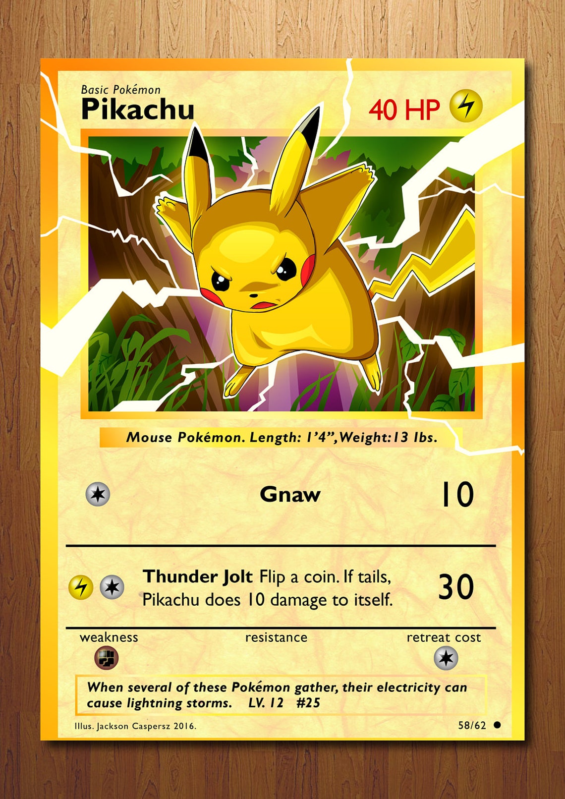 Pikachu Giant Pokemon Card Art Print Etsy
