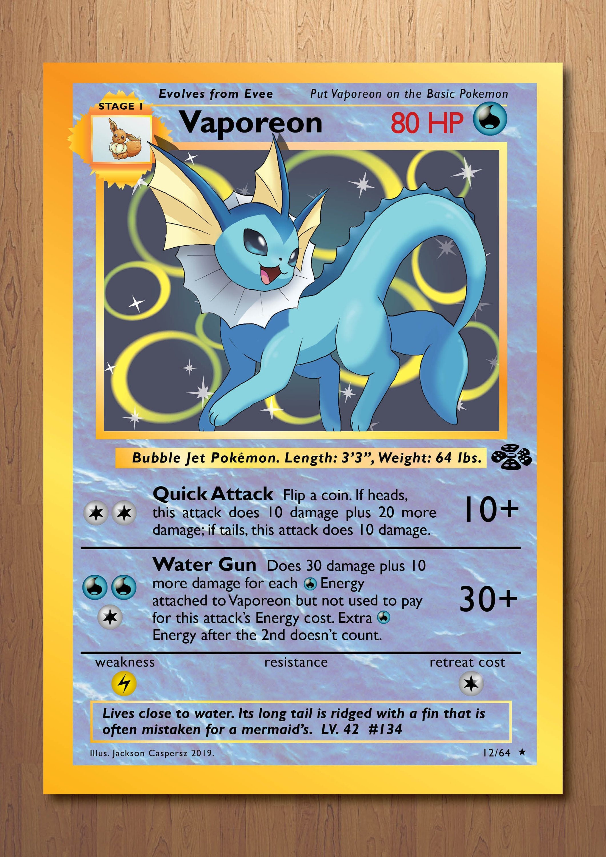 pokemon vaporeon card