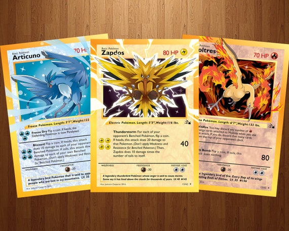 Zapdos Giant Pokemon Card Print - Norway