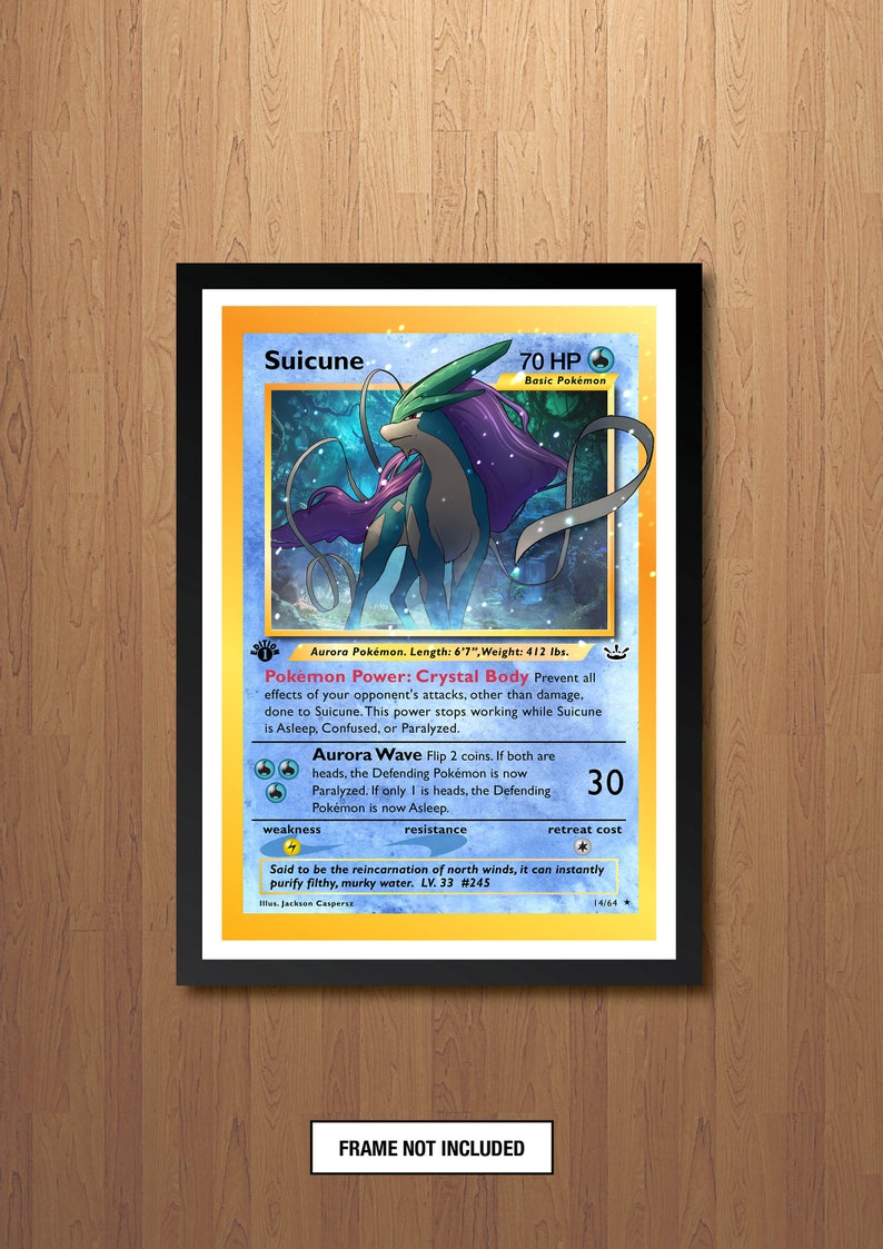 Suicune Giant Pokemon Card Art Print image 2