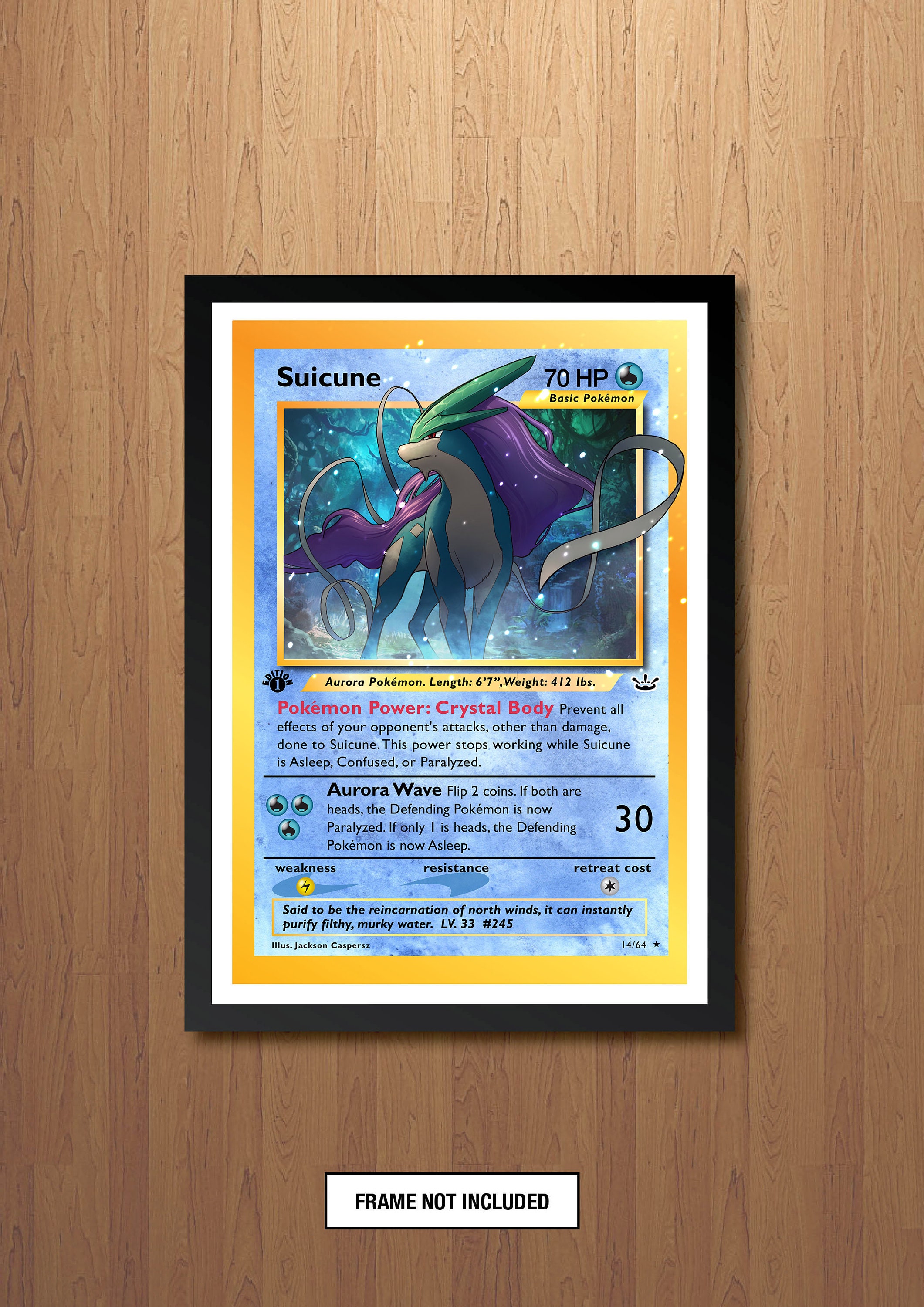 Raikou Giant Pokemon Card Art Print -  Norway