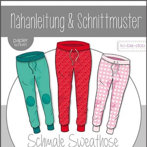 Damen schmale Basic Hose Schnittmuster und Anleitung als Broschüre