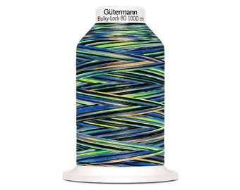 1 Rolle Gütermann Bulky-Lock 80 - 1000 m - Multicolour - bunt - Fb. 9858 -