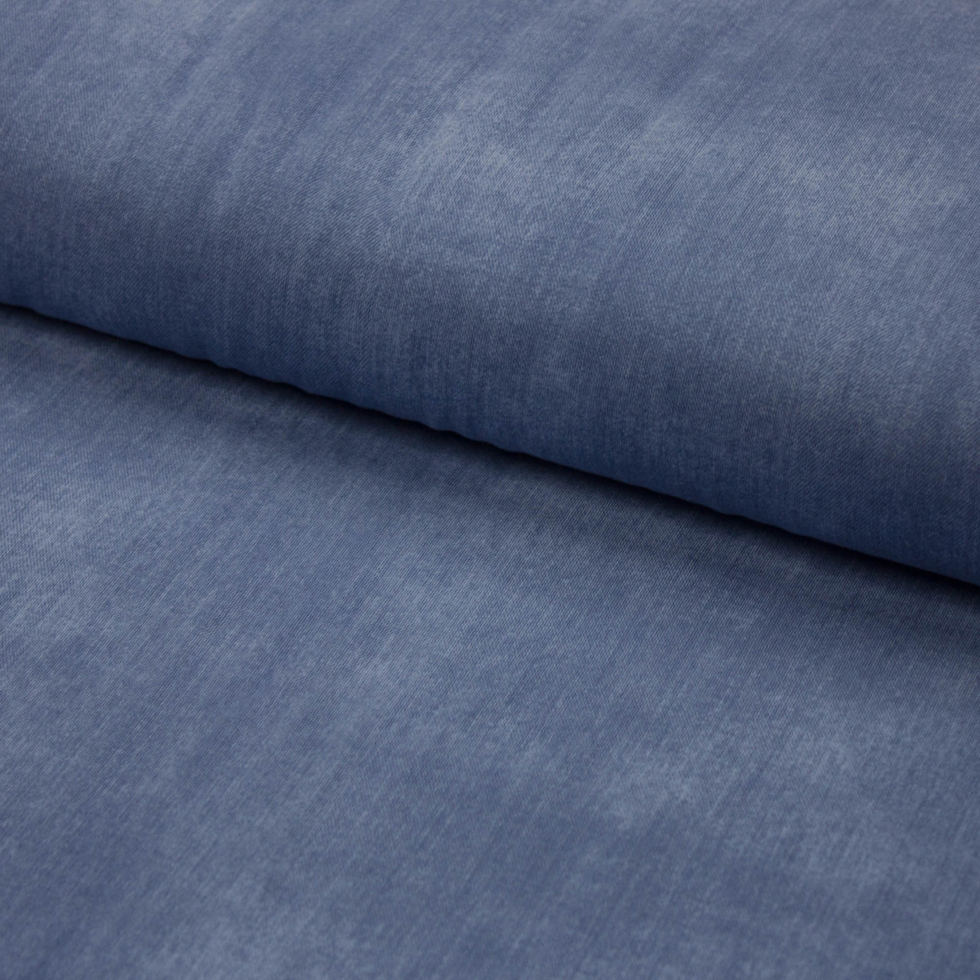 Fabric by the Metre Cotton Jersey Jeanslook UNI Old Blue Etsy UK