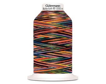 1 Rolle Gütermann Bulky-Lock 80 - 1000 m - Multicolour - bunt - Fb. 9842 -