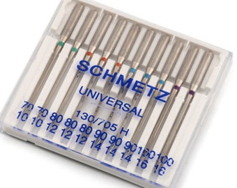 10 Nähmaschinen-Nadeln Schmetz Universal 130/705H Sortiment 70,75,80,90,100