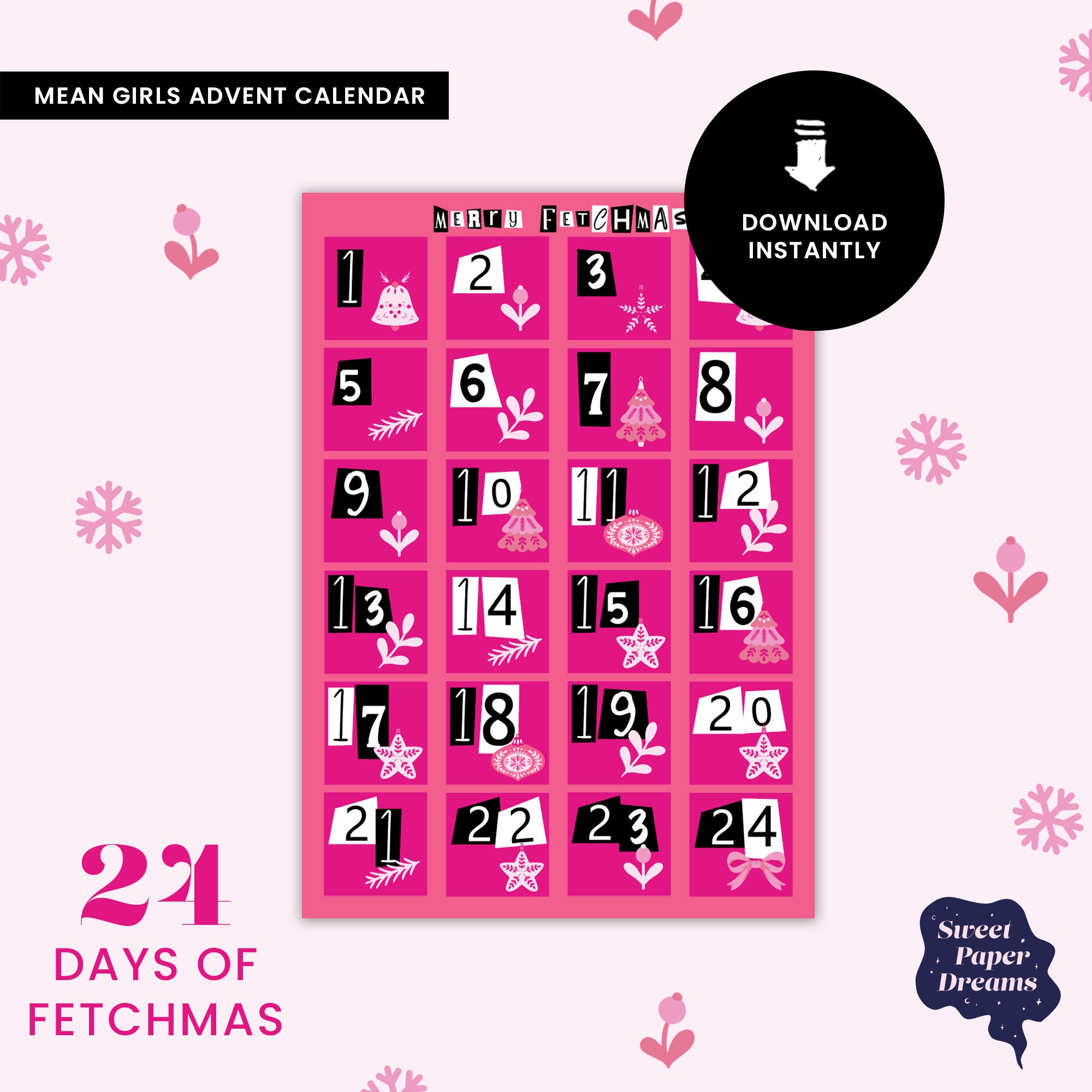 Mean Girls Advent Calendar Advent Calendar for Teens DIY - Etsy