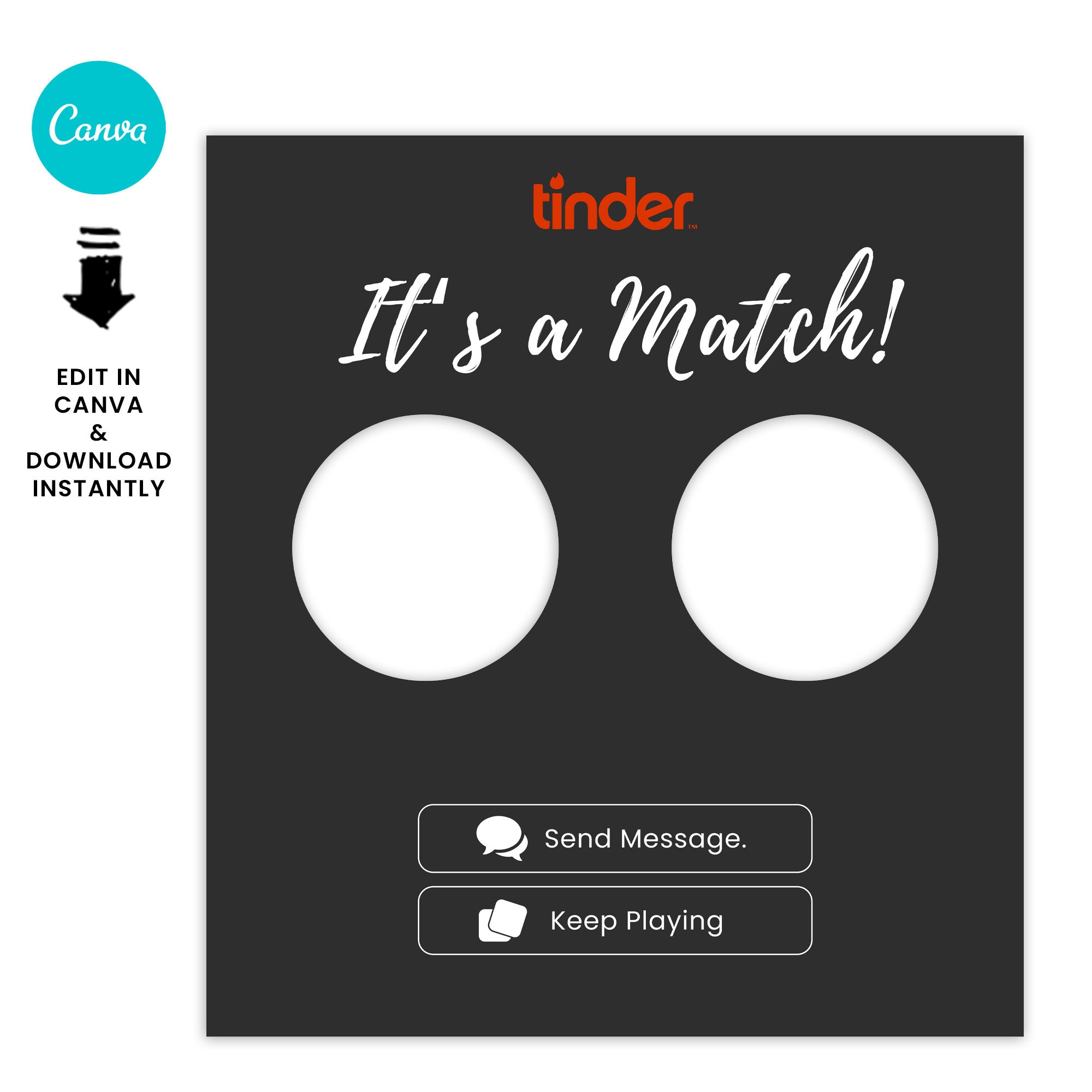 Tinder Match Customisable Photo Booth Frame Weddings & Engagement Canva Tinder Match Customisable Photo Booth Frame Weddings & Engagement Canva