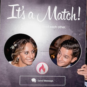 Tinder Matched Frame Photo Booth Wedding Printable PDF Download