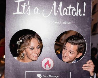 Tinder Matched Frame Photo Booth Wedding Printable PDF Download