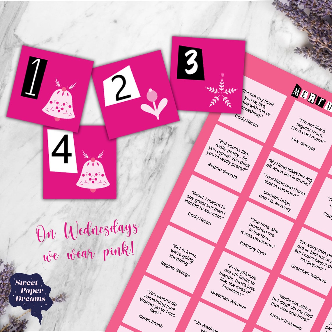 Mean Girls Advent Calendar Advent Calendar for Teens DIY Advent