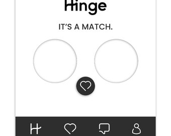 Hinge Matched Frame Photo Booth Wedding Printable PDF Download