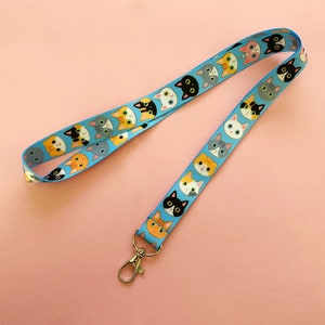 Cute Cat Lanyard Tabby Tuxedo Orange Black Unikitty Scottish Fold Calico