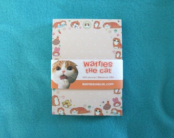 Cute Cat Kawaii Notepad Scottish Fold Stationery Writing Orange Gift Stocking Stuffer Cat Lover