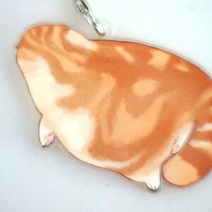 Blorp: Funny Cat Keychain Acrylic 3 inch Cute Kitty Charm Waffles the Cat Orange Cat Tabby image 4