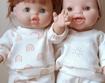 32-36 cm Minikane Puppe | 2 Stück Set mit Boho Regenbogen oder Sonne | Minikane Puppenkleidung, Vêtement poupée paola reina, Puppenkleidung