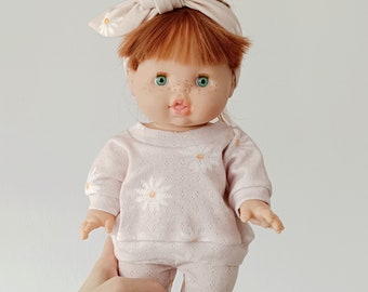 32-36 cm Puppe Pointelle Sweatshirt und Hose Gänseblümchen | Minikane Puppenkleidung, Vêtement poupée paola reina, Puppenkleidung,