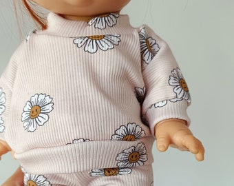 32-36 cm Minikane Puppe | 2er Set beige mit Blumen groovy | Minikane Puppenkleidung, Vêtement poupée paola reina, Puppenkleidung