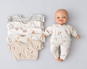 Various print for 28 cm Minikane soft body doll - sweatshirt and pants