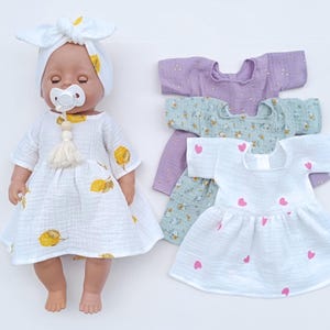 Handmade Muslin Doll Dress for 43cm Baby Born Doll