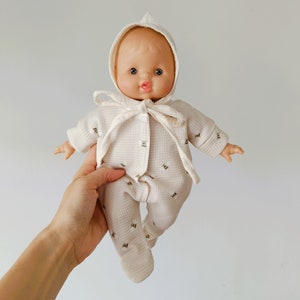 28 Cm Soft Body Doll Minikane Sleeper Footed Romper Bees Minikane Soft