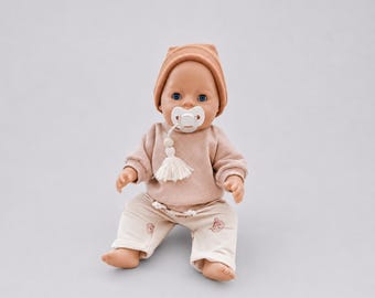 43 cm Baby born doll clothes – sweatshirt and pants, teddy bear print