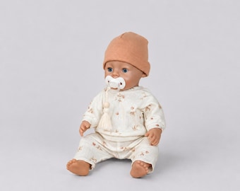 Baby born doll clothes 43 cm – sweatshirt and pants, roses print, cottagecore style