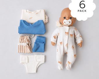 6-pack boy doll clothes GIFT BOX for Baby born dolls 43 cm
