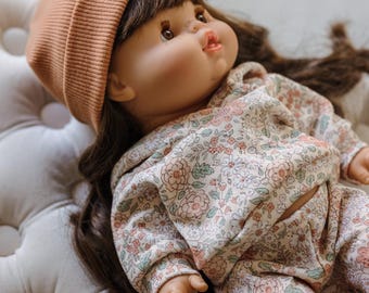 30–34 cm Minikane doll clothes – liberty london style sweatshirt and pants set