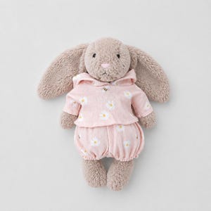 Clothes fits to 31 cm jellycat bunny - hoodie and bloomers with hearts print