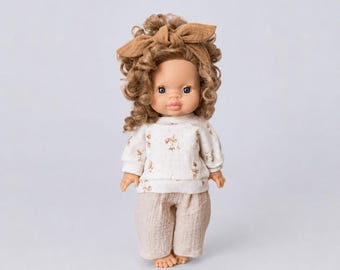 Paola Reina clothes – cottagecore sweatshirt and pants for Gordis dolls