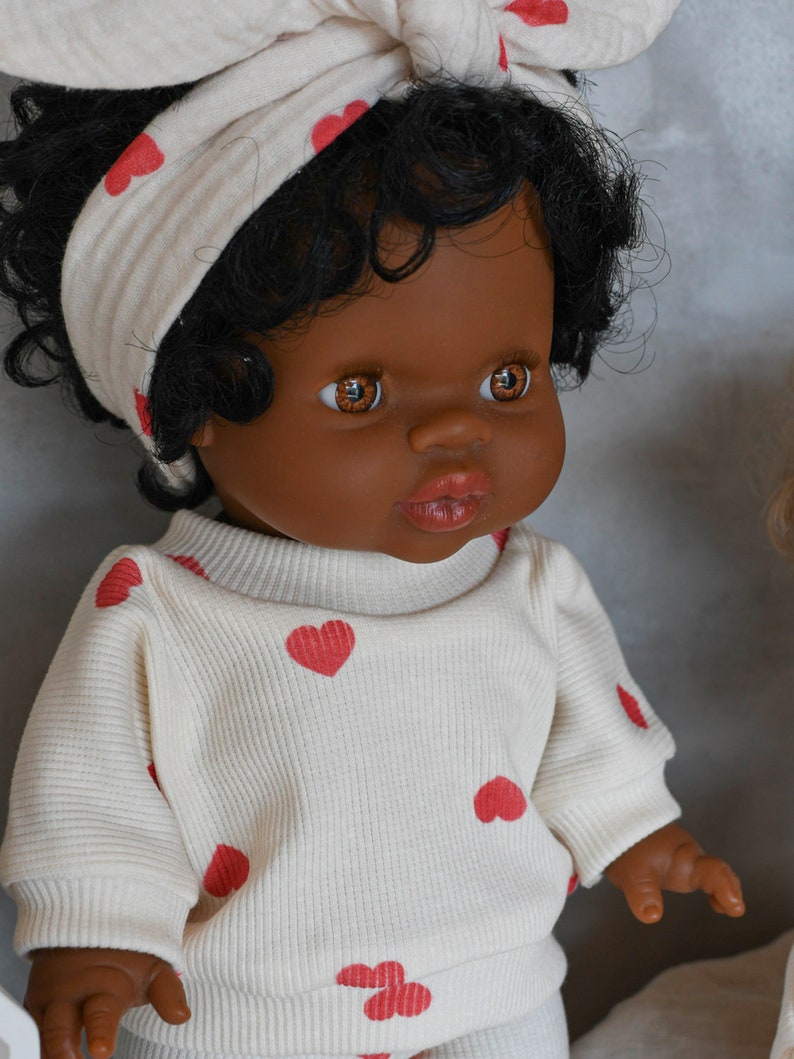 Poupée Minikane de 32 à 36 cm Jeu de 2 coeurs Vêtements pour poupée Minikane, Vêtement poupée paola reina, Puppenkleidung, poupée Götz Muffin Red hearts