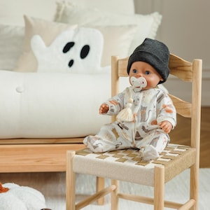 Doll pajamas for Baby Born 43 cm – handmade cotton pointelle halloween romper