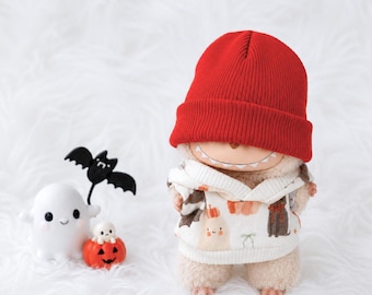 Kawaii Plush Doll Outfit: Rainbow Hoodie & Tulle Tutu