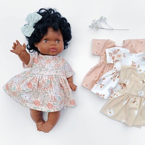 Floral Jersey Doll Dress: Fits Minikane, Corolle & Dinkum Dolls