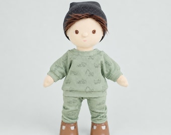 Dinkum doll clothes fit Baby born 36 cm, sweatshirt and pants digger print