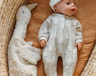 43 cm Baby born doll clothes - - beige doll pajamas with goose print