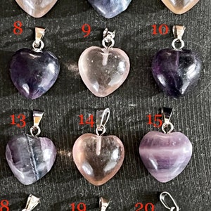 15mm Rainbow Fluorite Pendant, Purple Yellow Heart Stone Pendant 15x15x9mm Natural Stone Pendant (1 pendant) Fluorite Heart Pendant