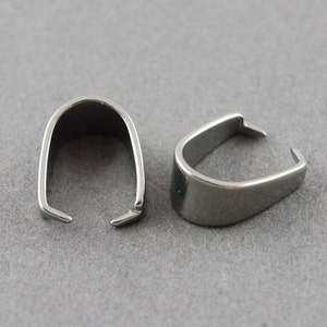 Stainless Steel Pinch Bail, Bail Connector 9x7x4mm 304 Stainless Steel, Connector for Pendant, Connector, Jewelry Findings