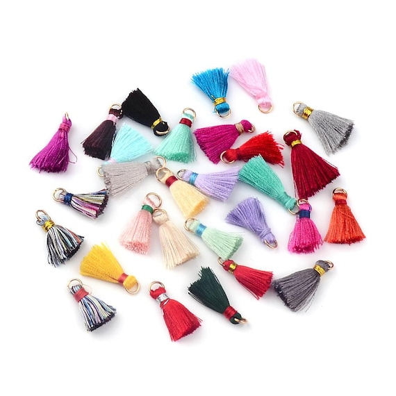 25mm Tiny Tassels Pendant Charm Multi Color Variety Tassels for