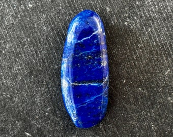 35mm Lapis Gemstone Bead Blue Pendant Gemstone Bead (1 Bead) Blue Oval Stone Bead 35x14x6mm Stone Focal Bead Lapis Lazuli Gemstone (L9)