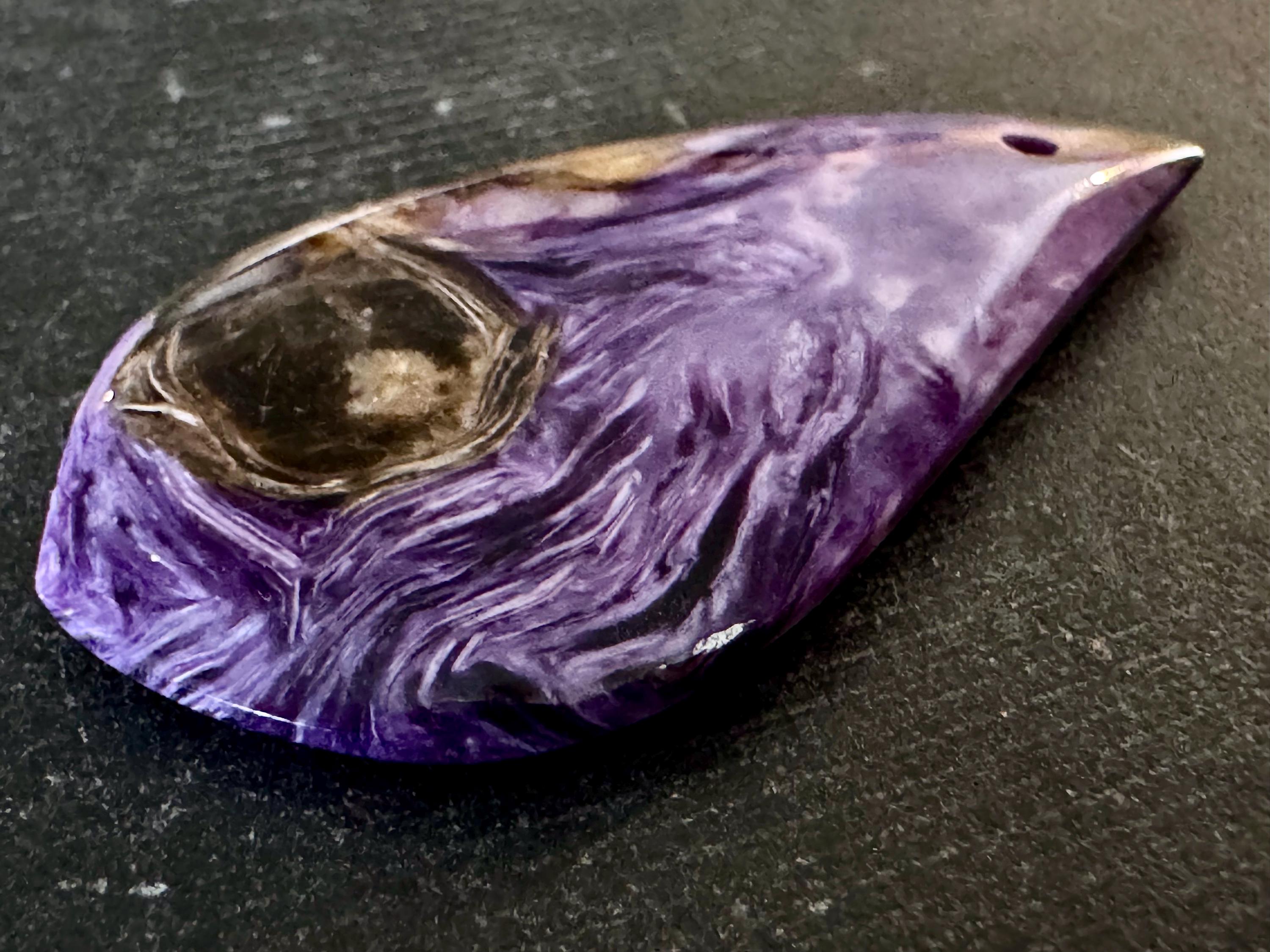 48 mm チャロアイトペンダント 希少パープルチャロアイト宝石